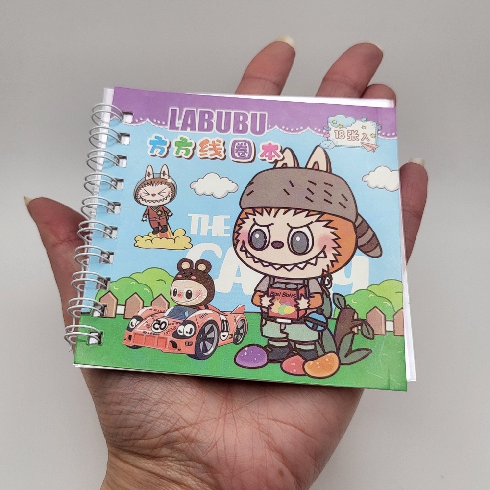 LABUBU Mini Spiral Sticker Notebook NEW - Picture 3 of 8